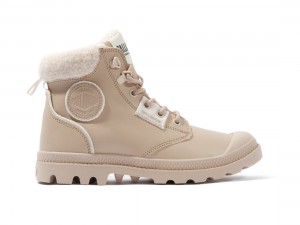 Beige Brown Palladium Pampa Hi Snow Warm Women Winter Boots | Saudi Arabia-MU8120937