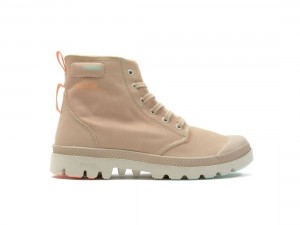 Beige Brown Palladium Pampa Lite+ Hi Women Boots | Saudi Arabia-WY0985714