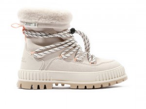 Beige Palladium Pallashock Hiver Women Winter Boots | Saudi Arabia-BM6824013