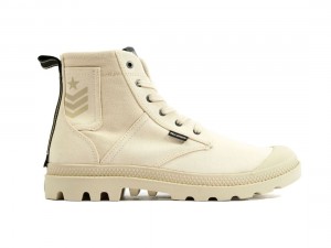 Beige Palladium Pampa Hi Army Women Boots | Saudi Arabia-LQ4789302