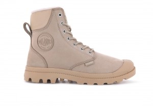 Beige Palladium Pampa Sport Cuff Wps Kids' Boots | Saudi Arabia-BI4609251