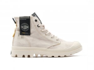 Beige Palladium Pampa Surplus Women Boots | Saudi Arabia-MI7230589