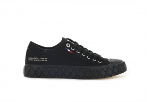 Black Palladium Palla Ace Canvas Men Sneakers | Saudi Arabia-SW0283159
