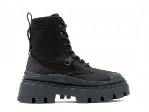 Black Palladium Pallasquad Canvas Women Boots | Saudi Arabia-UN9187523