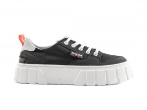 Black Palladium Pallatower Lo Women Sneakers | Saudi Arabia-ES3486910