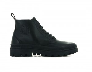 Black Palladium Pallatrooper Hi-2 Kids' Boots | Saudi Arabia-PL1276803