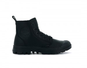 Black Palladium Pampa Hi Zip Lth Ess Men Boots | Saudi Arabia-KT6250187