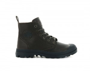 Black Palladium Pampa Hi Zip Lth Ess Women Boots | Saudi Arabia-EQ0968375