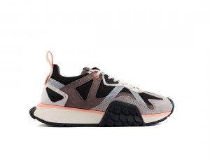 Black / Dark Brown / Grey Palladium Troop Runner Outcity Women Sneakers | Saudi Arabia-QY0978216
