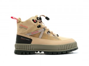 Brown Palladium Pallashock Travel Wp+ Men Boots | Saudi Arabia-VC5372640