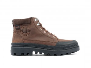 Brown Palladium Pallatrooper Cuff Wp+ Men Boots | Saudi Arabia-NI0479658