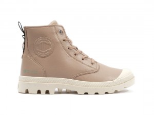 Brown Palladium Pampa Hi Re-vegan Lth Men Boots | Saudi Arabia-OI7042318