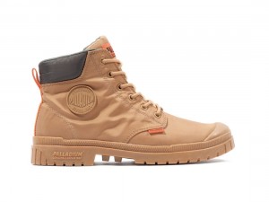 Brown Palladium Pampa Sp20 Cuff Wp+ Women Boots | Saudi Arabia-HT0341829