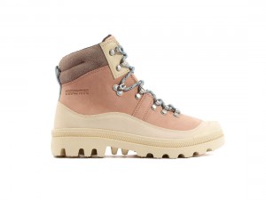 Brown / Cream Palladium Pallabrousse Hkr Wp+ Women Boots | Saudi Arabia-JB2316970