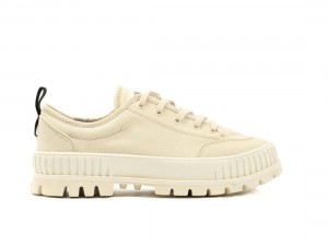 Cream Palladium Pallashock Lo Organic 2 Women Sneakers | Saudi Arabia-DA7153640