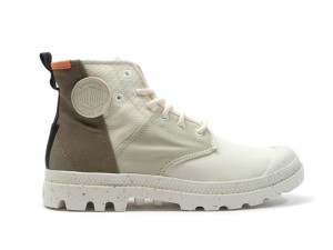 Cream / Green Palladium Pampa Hi Re Generate Women Boots | Saudi Arabia-YQ1358247