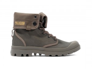Dark Brown Palladium Baggy Coated Men Boots | Saudi Arabia-KC0926375