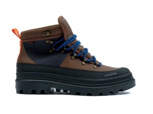 Dark Brown Palladium Pallatrooper Hiker Wp+ Women Boots | Saudi Arabia-PM9874310