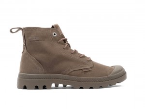 Dark Brown Palladium Pampa Hi Skin Women Boots | Saudi Arabia-MV1024793