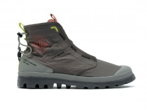 Dark Brown / Grey Palladium Pampa Travel Lite Rs Men Boots | Saudi Arabia-DE4630572