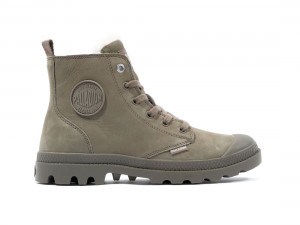 Dark Green Palladium Pampa Hi Zip Wl Women Winter Boots | Saudi Arabia-ES9420356