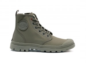 Dark Green Palladium Pampa Lite+ Hi Paris Women Boots | Saudi Arabia-EJ8572046