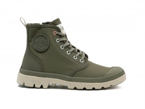 Dark Green Palladium Pampa Lite+ Hi Paris Men Boots | Saudi Arabia-LH0914638