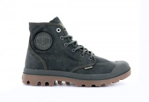 Dark Grey Palladium Pampa Hi Wax Men Boots | Saudi Arabia-SJ7593648
