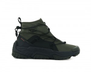 Dark Olive Palladium Off grid Hi Zip Waterproof + Women Sneakers | Saudi Arabia-KP0174953