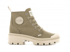 Green Palladium Pallabase Twill Women Boots | Saudi Arabia-RH3042195