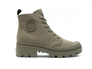 Green Palladium Pallabase Twill Women Boots | Saudi Arabia-WI0356147