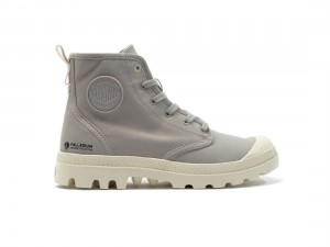 Grey Palladium Pampa Hi Zip Organic Women Boots | Saudi Arabia-TE9863241