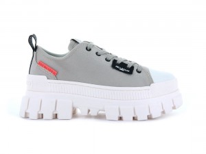 Grey / White Palladium Revolt Lo Tx Women Sneakers | Saudi Arabia-AM5236401
