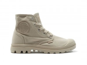 Khaki Palladium Pampa Hi Women Boots | Saudi Arabia-QP6372089