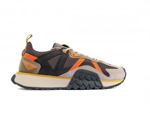 Khaki / Black Palladium Troop Runner Outcity Men Sneakers | Saudi Arabia-JQ0327458