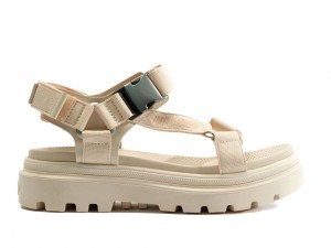 Light Khaki Palladium Pallacruise Strap Women Sandals | Saudi Arabia-LC2567843