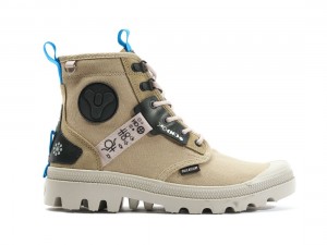 Light Khaki Palladium Pampa X Destiny Kids' Boots | Saudi Arabia-OB2389067