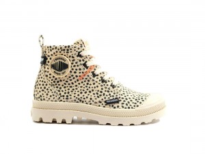 Light Yellow / Black Palladium Pampa Safari Kids' Boots | Saudi Arabia-CR1207649
