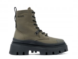 Olive Palladium Pallasquad Canvas Women Boots | Saudi Arabia-KR5829047