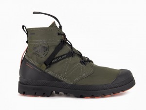 Olive Palladium Pampa Travel Lite+ Waterproof Men Boots | Saudi Arabia-IV3215970