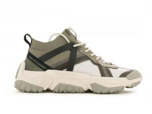 Olive / White Palladium Off grid Lo Adventure Women Sneakers | Saudi Arabia-QM5970142