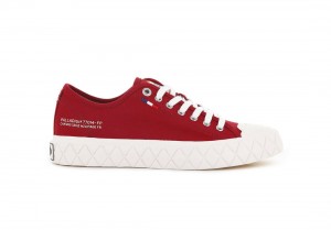 Red Palladium Palla Ace Canvas Kids' Sneakers | Saudi Arabia-LS2369174