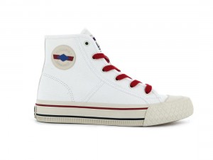 White Palladium Palla Louvel Men Sneakers | Saudi Arabia-KC2970538