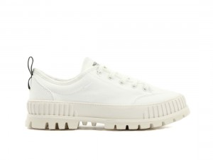 White Palladium Pallashock Lo Organic 2 Women Sneakers | Saudi Arabia-NS2719083
