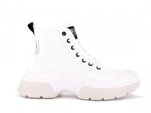 White Palladium Pallawave Women Boots | Saudi Arabia-WT3719062