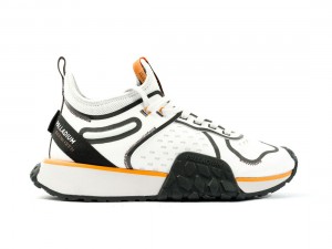 White / Black Palladium Troop Runner Flex Men Sneakers | Saudi Arabia-UN2607415